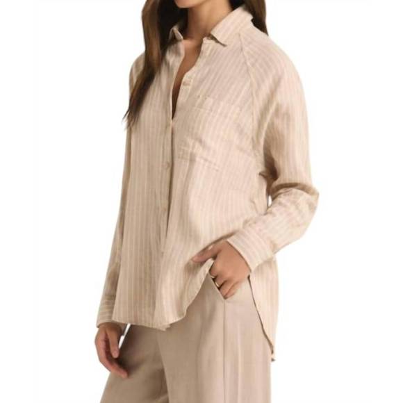 NEW Z SUPPLY the perfect line top in putty - Picture 2 of 3